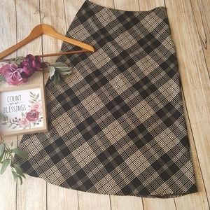 Villager Petite Liz Claiborne Plaid Skirt Long